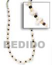 Natural Sqaure White Shell With Coco BFJ037NK Shell Necklace Natural Necklace