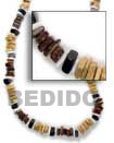 Sq. Cut Brown Combination Necklace