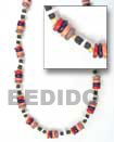 Natural Coco Pokalet Red   Black   BFJ059NK Shell Necklace Natural Necklace