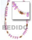Natural 7-8mm Coco Pokalet Lilac  2-3 BFJ060NK Shell Necklace Natural Necklace
