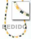 Natural 2-3 Mm Green   White   Blue   BFJ079NK Shell Necklace Coco Necklace