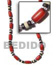 Natural Red Buri Seed Necklace