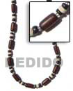 Natural Dark Brown Buri Seed Necklace