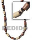 Natural Wood Tube Bead Brown   Beige BFJ111NK Shell Necklace Natural Necklace