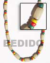 Natural White Buri Seed Tube Necklace