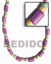 Natural Violet Wood Tube Necklace BFJ125NK Shell Necklace Natural Necklace