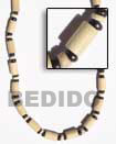Natural White Wood Tube Necklace