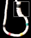 Natural Graduted White Shell In Rasta BFJ152NK Shell Necklace Shell Necklace