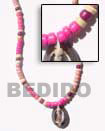 Natural 4-5 Coco Pukalet In Pink BFJ193NK Shell Necklace Natural Necklace