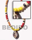 Natural 4-5 Coco Pukalet In Yellow BFJ194NK Shell Necklace Natural Necklace