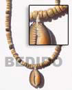 Natural 4-5 Coco Pukalet In Tiger BFJ195NK Shell Necklace Natural Necklace