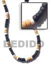 Natural 4-5 Coco Pukalet Black With BFJ200NK Shell Necklace Natural Necklace