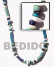 Natural 4-5 Coco Pukalet   Blue   BFJ207NK Shell Necklace Natural Necklace