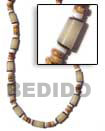 Natural White Buri Tube   4-5 Pukalet BFJ229NK Shell Necklace Natural Necklace