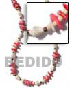 Natural White Square Cut In Glass Beads Necklace