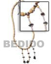 Natural 4-5 Pukalet Bleach   3 Tassel BFJ237NK Shell Necklace Natural Necklace