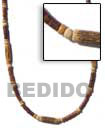 Natural Wood Tube Necklace