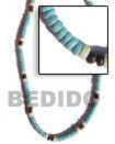 Natural 4-5mm Coco Pokalet Baby Blue BFJ263NK Shell Necklace Natural Necklace