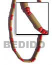 Natural Bamboo Tube   Red 4-5 Mm BFJ268NK Shell Necklace Natural Necklace