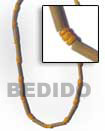 Natural Bamboo Tube   Bright Yellow BFJ272NK Shell Necklace Natural Necklace