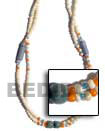 Natural 2-3 Mm Heishe Natural Coco Necklace