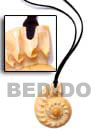 Natural Leather Cord W/ Cone Melo Shell Pendant