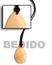Natural Leather Cord W/ Melo Shell Pendant Shell