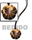 Natural Leather Cord W/ Black Lip Shell Pendant