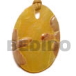 Natural MOP Oval W/ Skin 40mm Pendants