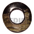 Natural Round 80mm Black Horn Pendants BFJ5106P Shell Necklace Horn Pendants