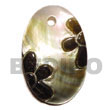 Natural Oval Blacklip   Natural Skin BFJ5127P Shell Necklace Shell Pendant