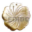 Natural Blacklip 5 Petals Flower   BFJ5137P Shell Necklace Shell Pendant