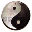 Natural Yin Yang Black Tab And BFJ5149P Shell Necklace Shell Pendant