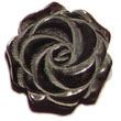 Natural Rose Carving Black Pin 40mm Pendants
