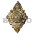 Natural Blacklip Diamond Carving 50mm BFJ5155P Shell Necklace Shell Pendant