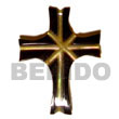 Natural MOP Cross W/ Skin 40mm Pendants