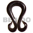 Natural Horn Double Hook 40mm Pendants BFJ5179P Shell Necklace Horn Pendants