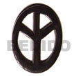 Natural Horn Peace Sign 45mm Pendants