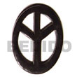 Natural Horn Peace Sign 45mm Pendants BFJ5182P Shell Necklace Horn Pendants