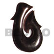 Natural Horn Fish Hook 45mm Pendants BFJ5187P Shell Necklace Horn Pendants