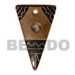 Natural Aztec Carving Natural Horn BFJ5197P Shell Necklace Horn Pendants