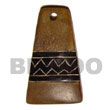 Natural Aztec Carving Natural Horn BFJ5198P Shell Necklace Horn Pendants