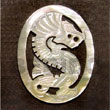 Natural Oval Dragon Carving 45mm Pendants