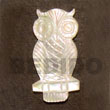Natural Owl mother of pearl Carving 40mm Pendants BFJ5218P Shell Necklace Shell Pendant