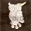 Natural Owl mother of pearl Carving 40mm Pendants BFJ5219P Shell Necklace Shell Pendant