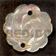 Natural Flower Hammershell 30mm Pendants