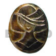 Natural Oval Black Lip Tiger   Lady BFJ5259P Shell Necklace Shell Pendant