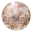 Natural Round 40mm Hammershell W/ Handpainted Design -