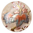 Natural Round 40mm Hammershell W/ Handpainted Design -