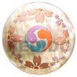 Natural Round 40mm mother of pearl   Handpainted BFJ5298P Shell Necklace Hand Painted Pendant